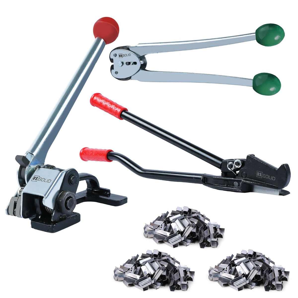 Steel Strapping Tool Kit Set Pallet Packaging Strapping Banding Kit for 1/2" to 5/8" Steel Strapping - Tensioner