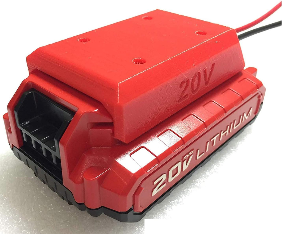 H Adapter for Porter Cable 20v Max Battery Dock Power connector12 Gauge Robotics