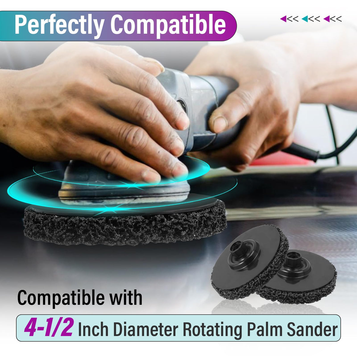 2 Pcs 0513041 Paint Eater Replacement Disc for Rotating Palm Sander