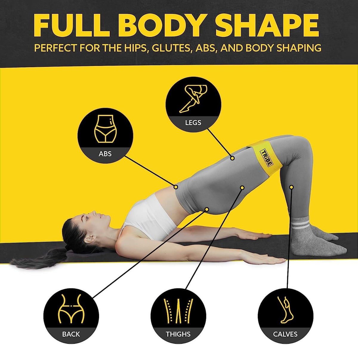 Fabric Resistance Bands for Working Out - 5 Exercise Bands Set for Legs and Glutes - Booty Bands for Women and Men