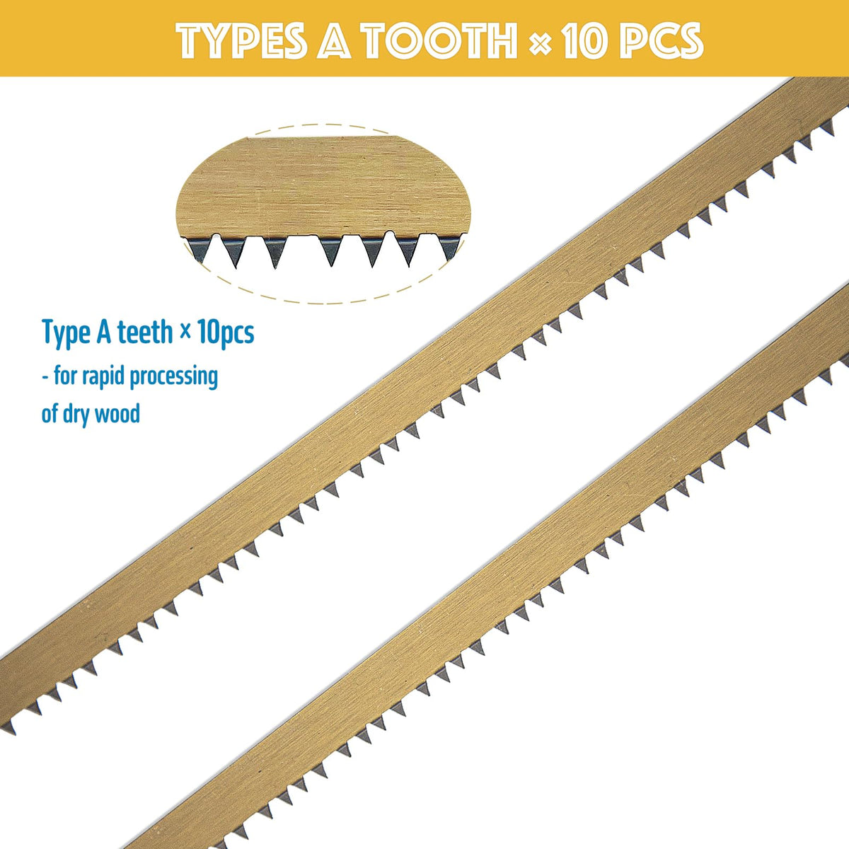 10 Pack Bow Saw Blade 21 Inch Replacement,Fits Any 21" Bow Saw for Tree Cutting,Special for Dry Wood Super-Hard Alloy Steel