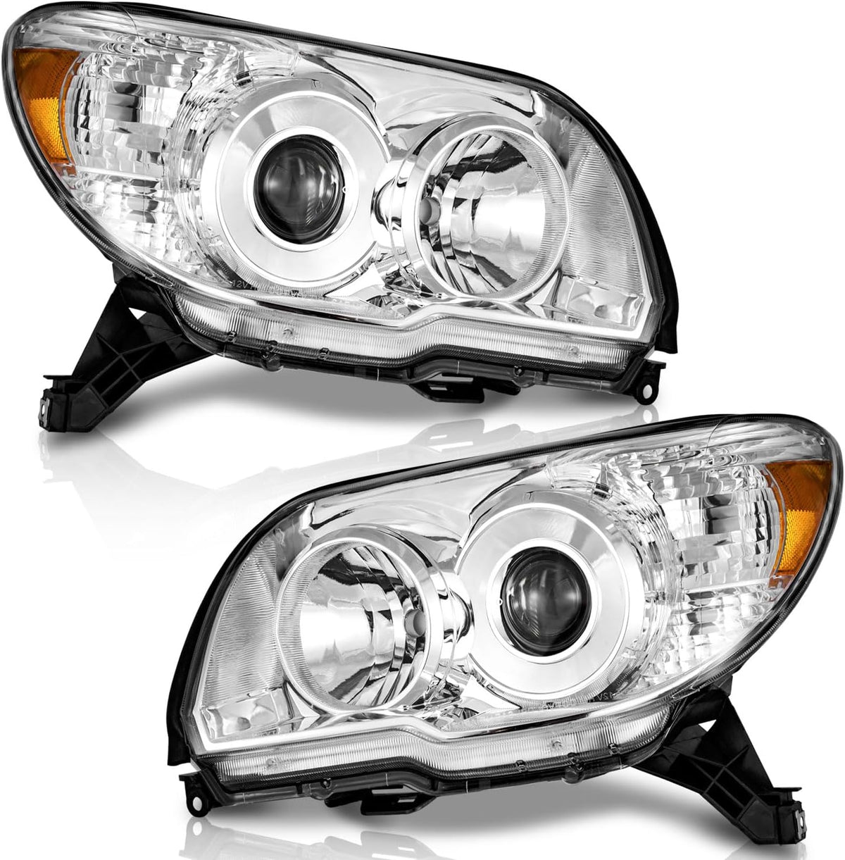 WEELMOTO Headlights Assembly for 2006-2009 Toyota 4Runner SR5/Sport/Limited