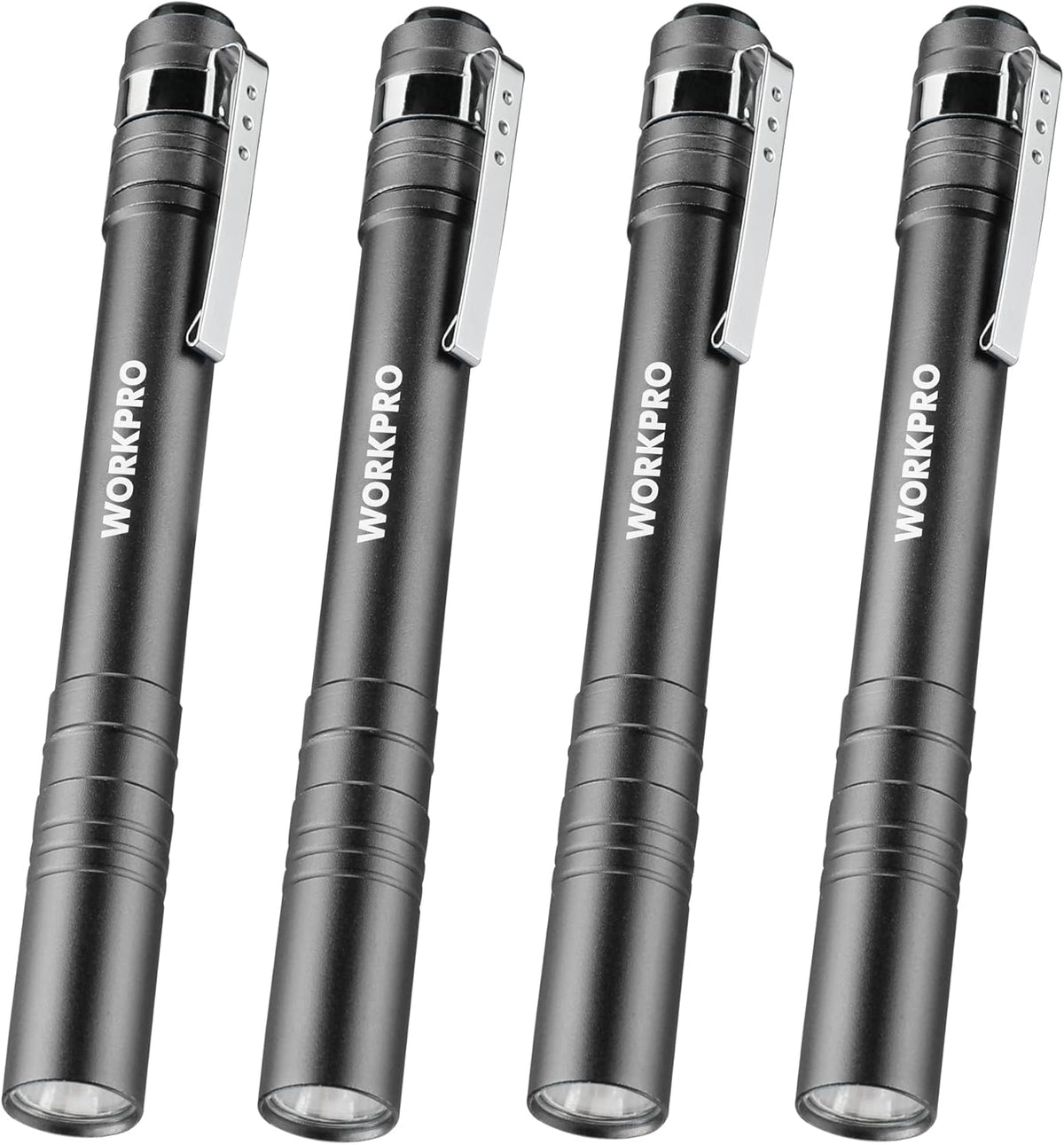 LED Pen Light, Aluminum Pen Flashlights, Pocket Flashlight with Clip for Inspection, Emergency, Everyday, 2AAA