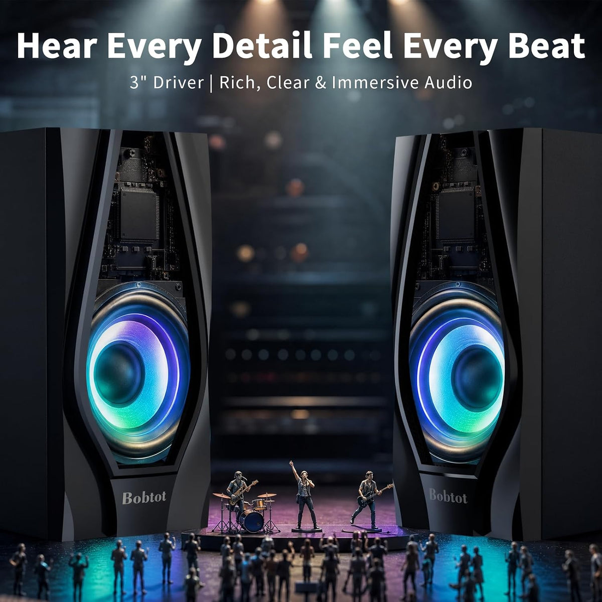Surround Sound Systems Home Theater System,1200 Watts Peak Power | 10" Subwoofer, 5.1/2.1 Wired Audio Stereo