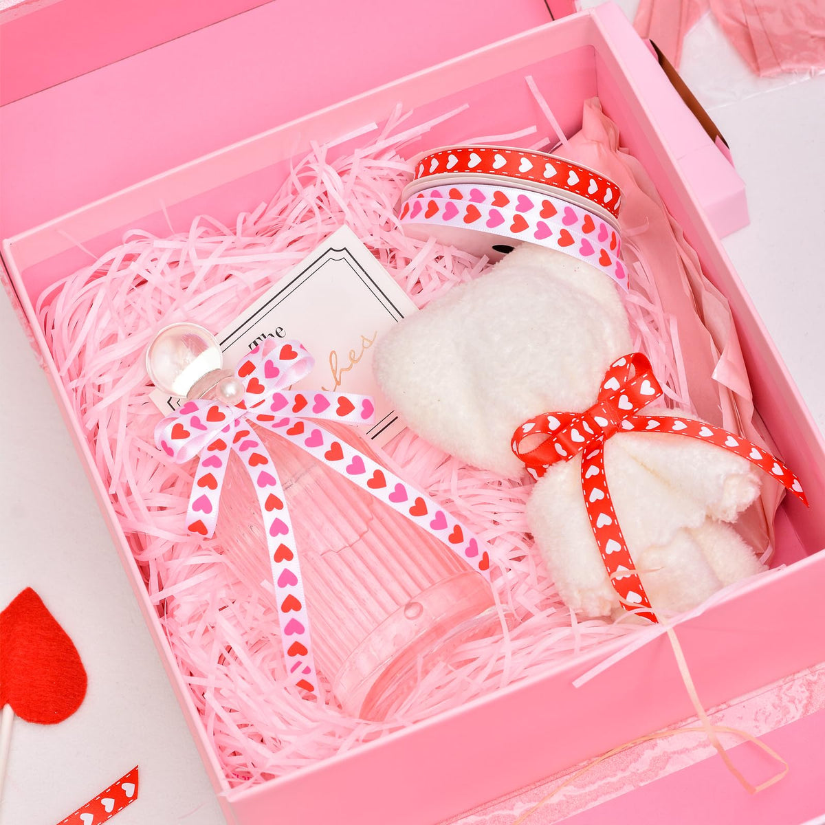 Valentines Day Ribbon Set, 3/8 in 2 Roll 20 Yd