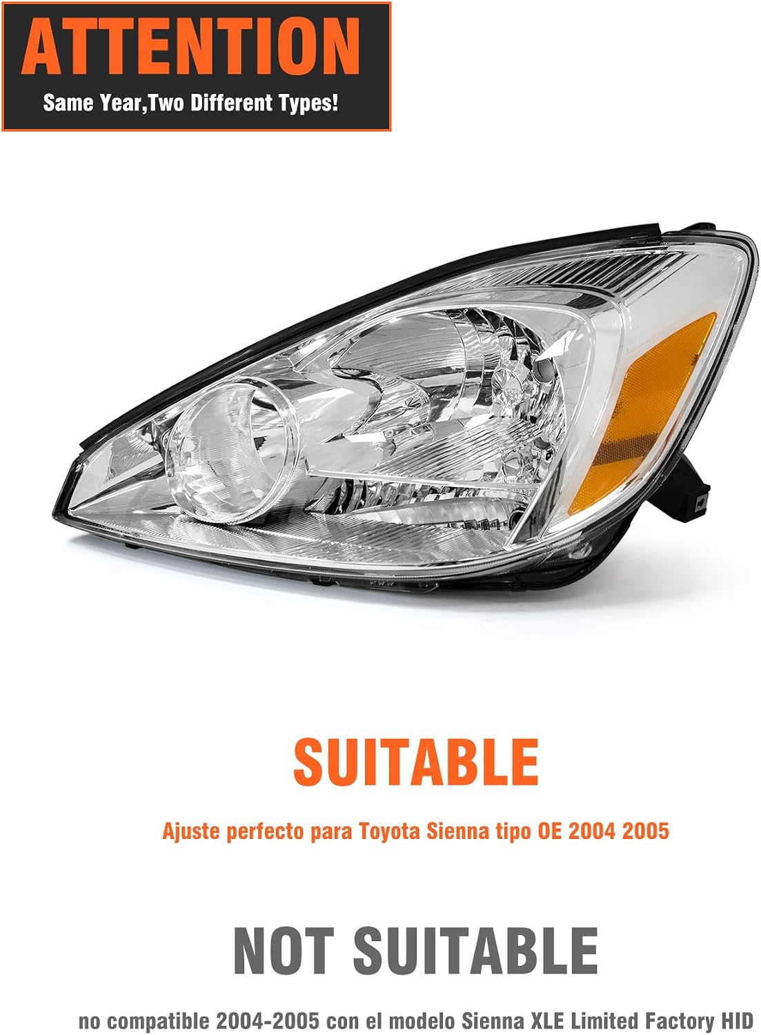 for 2004-2005 Toyota Sienna Headlights Assembly