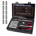 SENNMONN M11x1.25 Metric Thread Repair Kit with HSS Drill & Tap, Counterbore, Installation Driver, 10PCS M11X1.25X28.2MM 304 Stainless Steel Solid Inserts