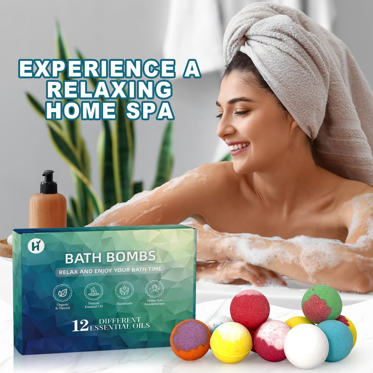 Bath Bombs Birthday Gifts for Women & Men, 12 Pack Spa Relaxing Self Care