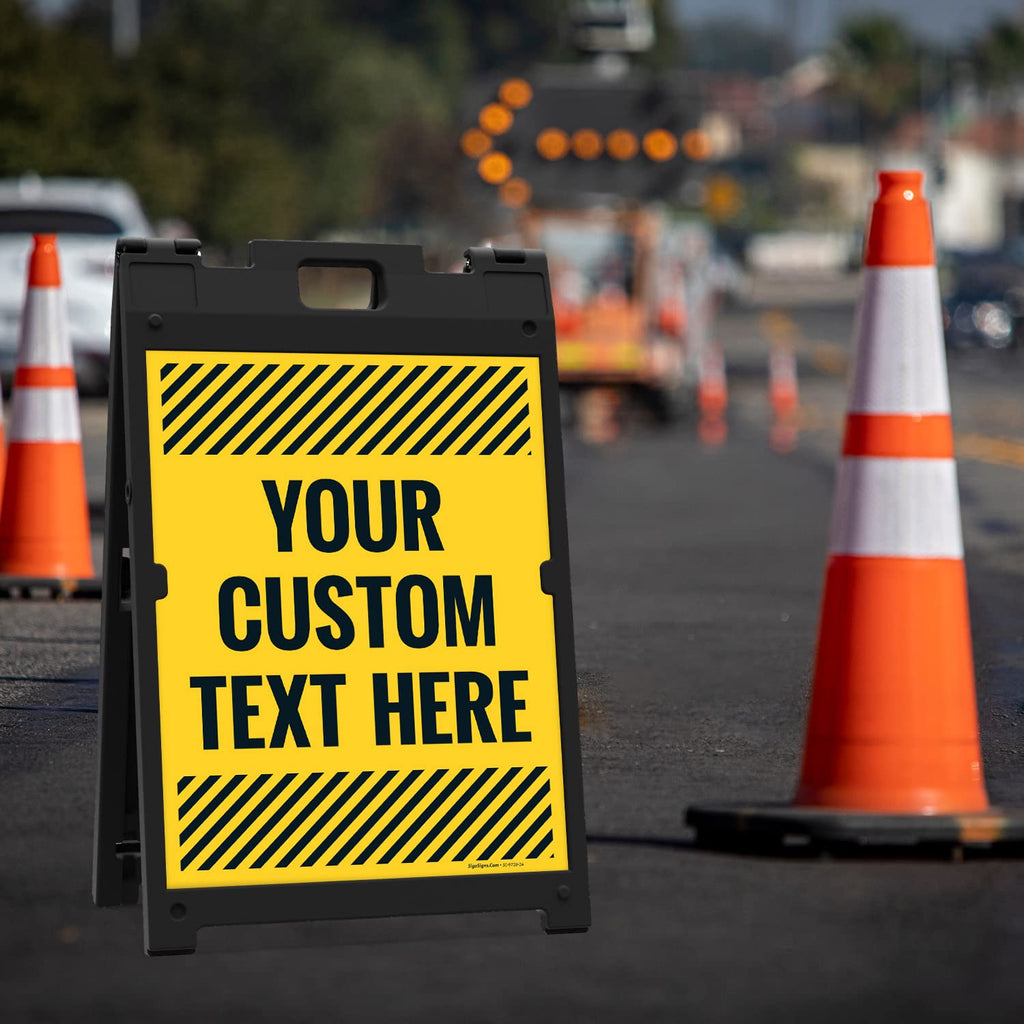Custom Folding Floor Sign, Sandwich Board/A Frame Sign Kit with Two Panels Sign