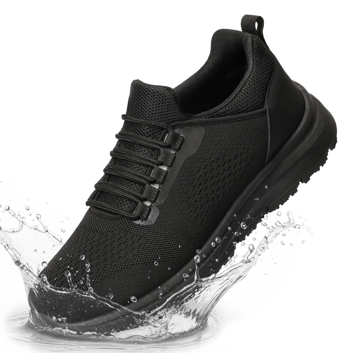 Work Shoes for Men Breathable Chef Shoes Black Sneakers Restaurant