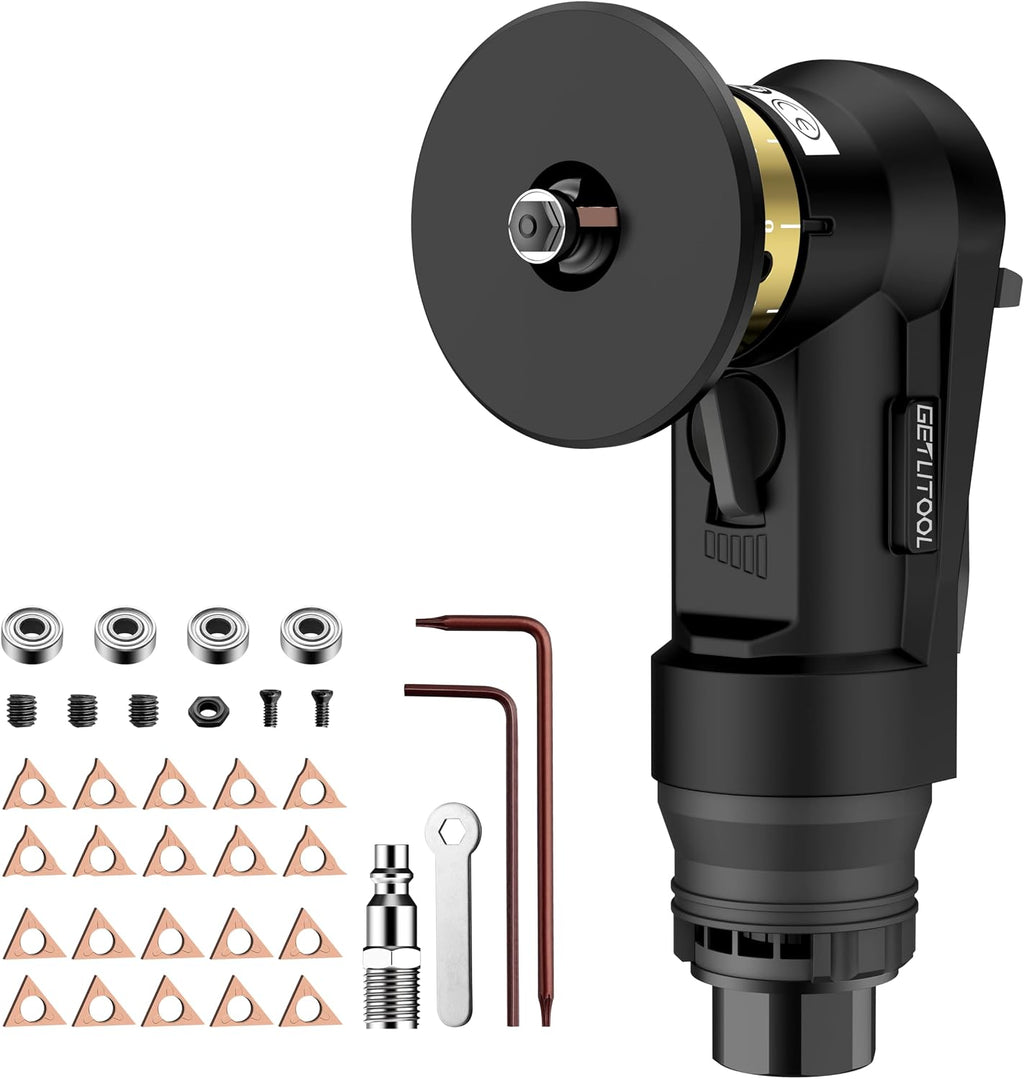GETLITOOL Pneumatic Chamfering Tool, Air Chamfer Tool with 12C & 10R-Blade