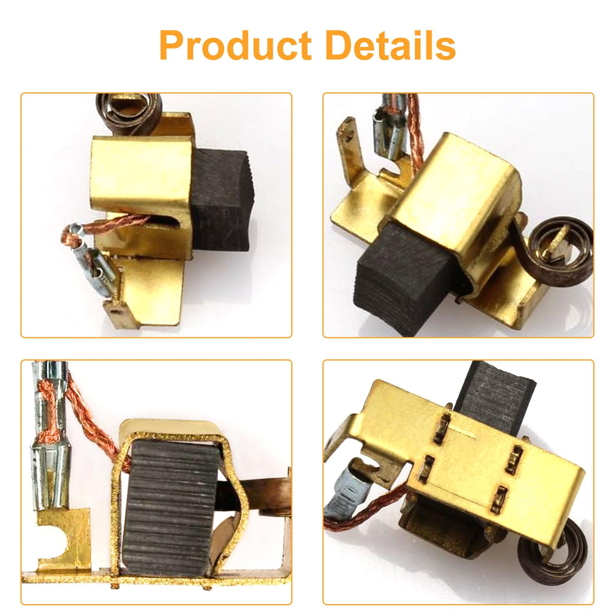Carbon BrushAssembly 22-18-2250 Fits for Angle Grinder 6117-30、6124-30、6161-30 -2 Pcs
