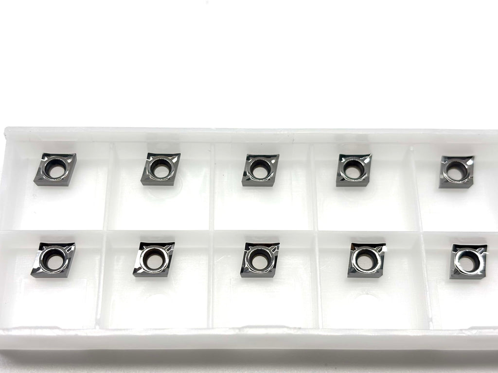 CCGT060202-AL Carbide Inserts for Aluminum CNC Lathe Turning, 10pcs