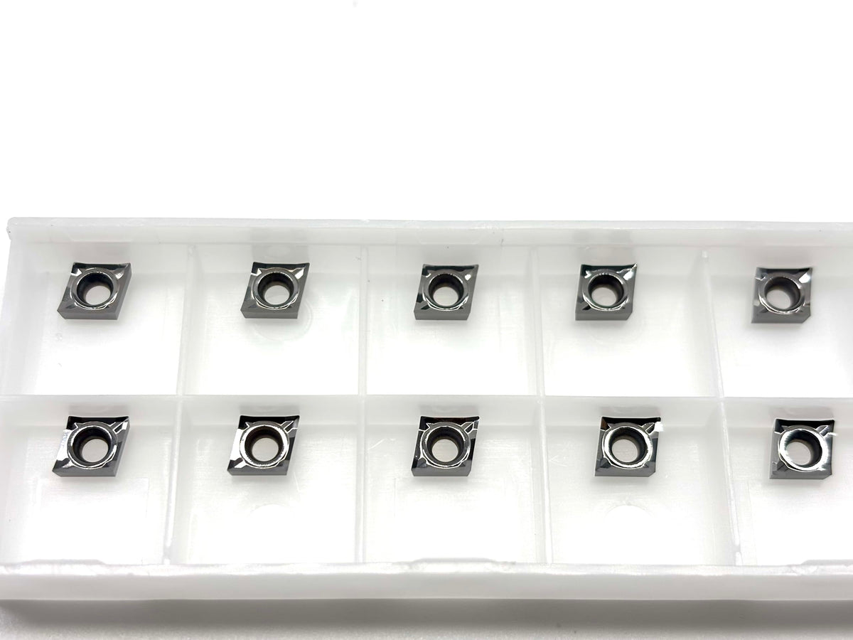 CCGT060202-AL Carbide Inserts for Aluminum CNC Lathe Turning, 10pcs