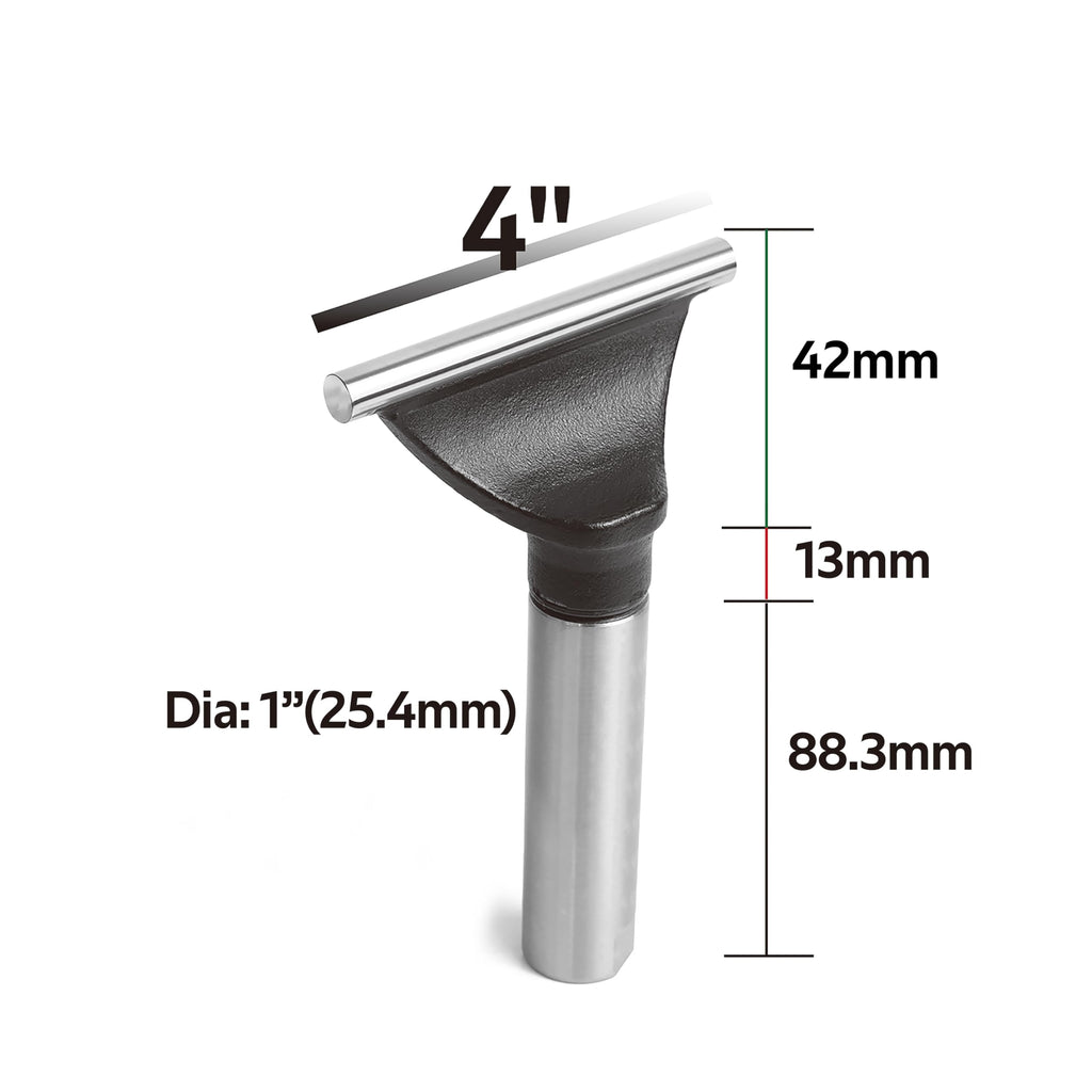 BMWOOD 4" Tool Rest with 1" Diameter Stem Total Length 4", Woodlathe Heavy Duty Round Bar Straight Tool Rest.