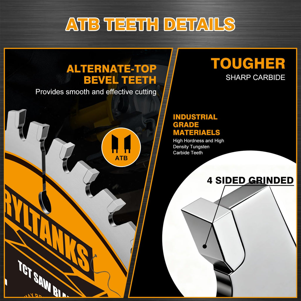 Ryltanks 7-1/4 Inch Circular Saw Blade 24T with 5/8 Inch Arbor, 10-Pack
