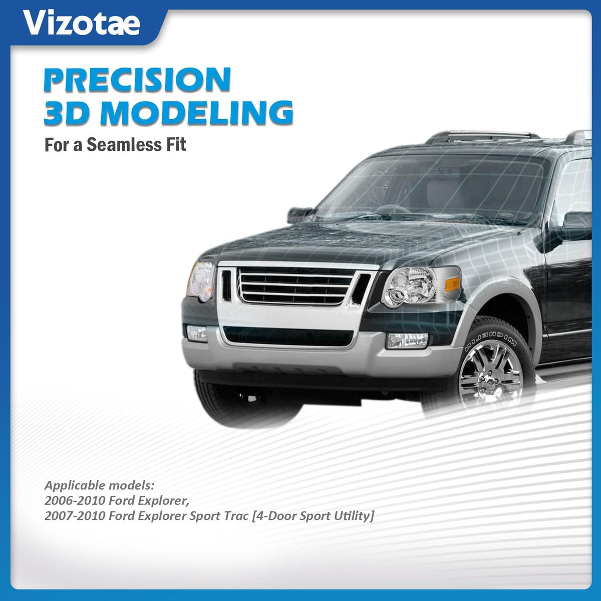 Headlights W/Bulbs for 2006-2010 Ford Explorer