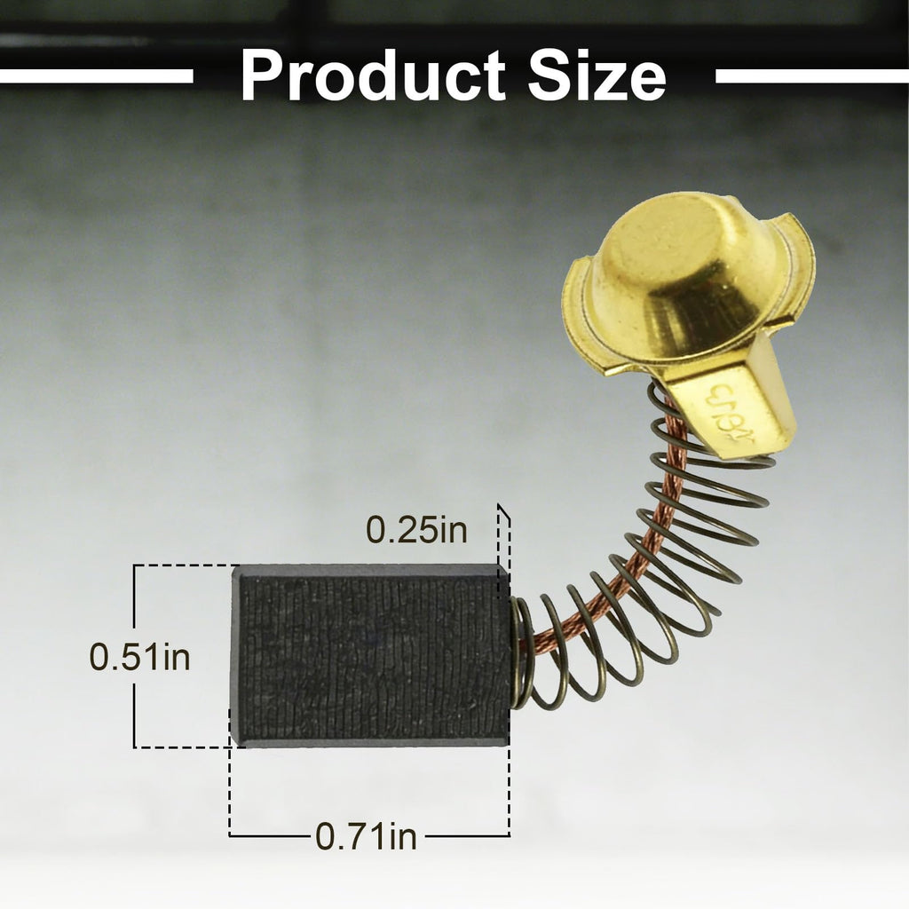 999038 Carbon Brushes Set fit for Hi ta-chi C10FSH C12FDH, Motor Replacement Parts for Chop Saw Drill Hammer Miter Saw Power Tools (6 pack)
