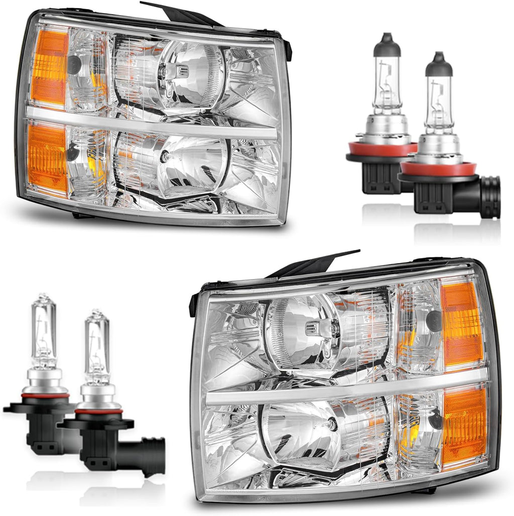 Halogen Headlights for 2007-2013 Chevy Silverado 1500
