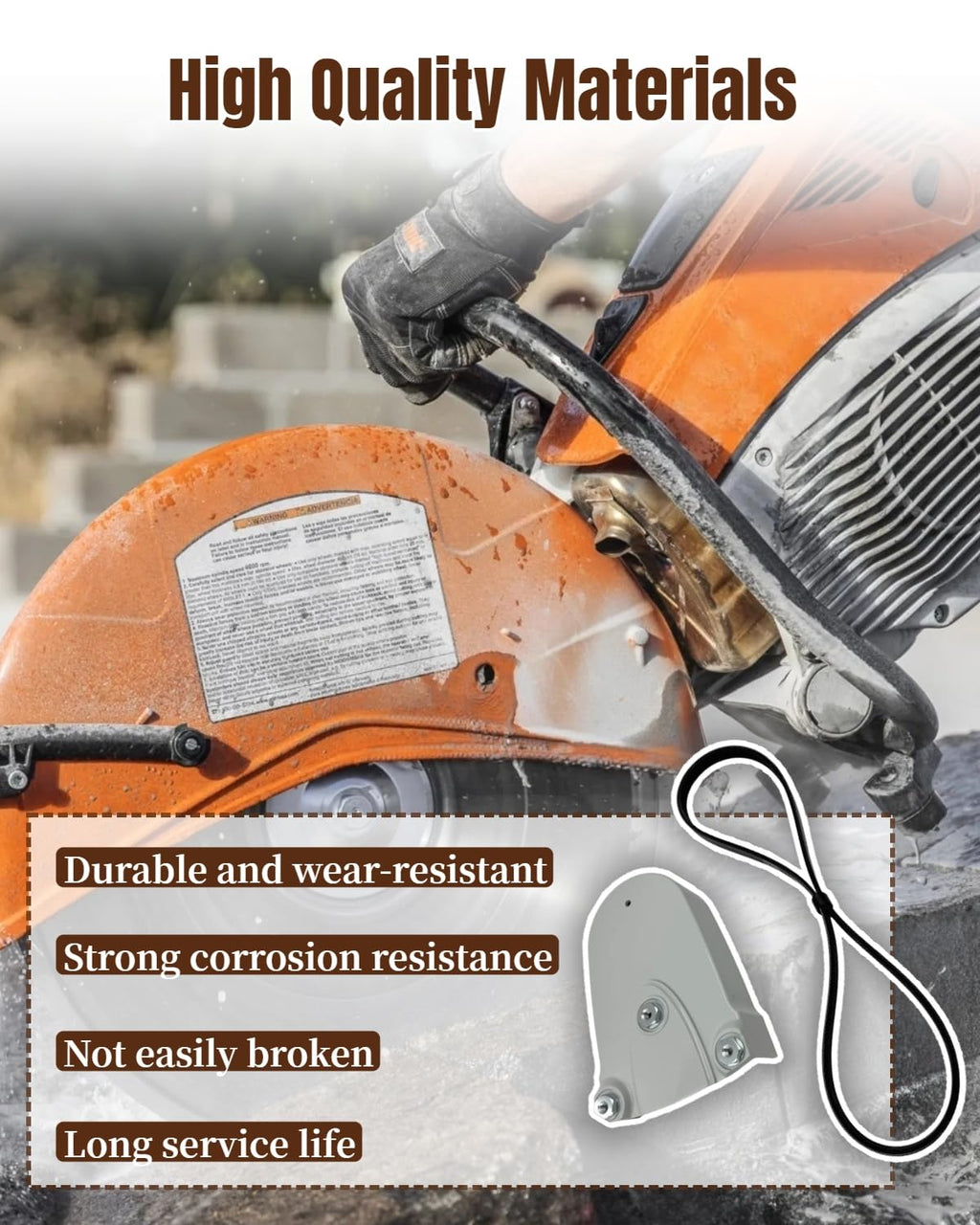 eosorssa Front Belt Guard with Belt Fit for Stihl TS800 Concrete Saws