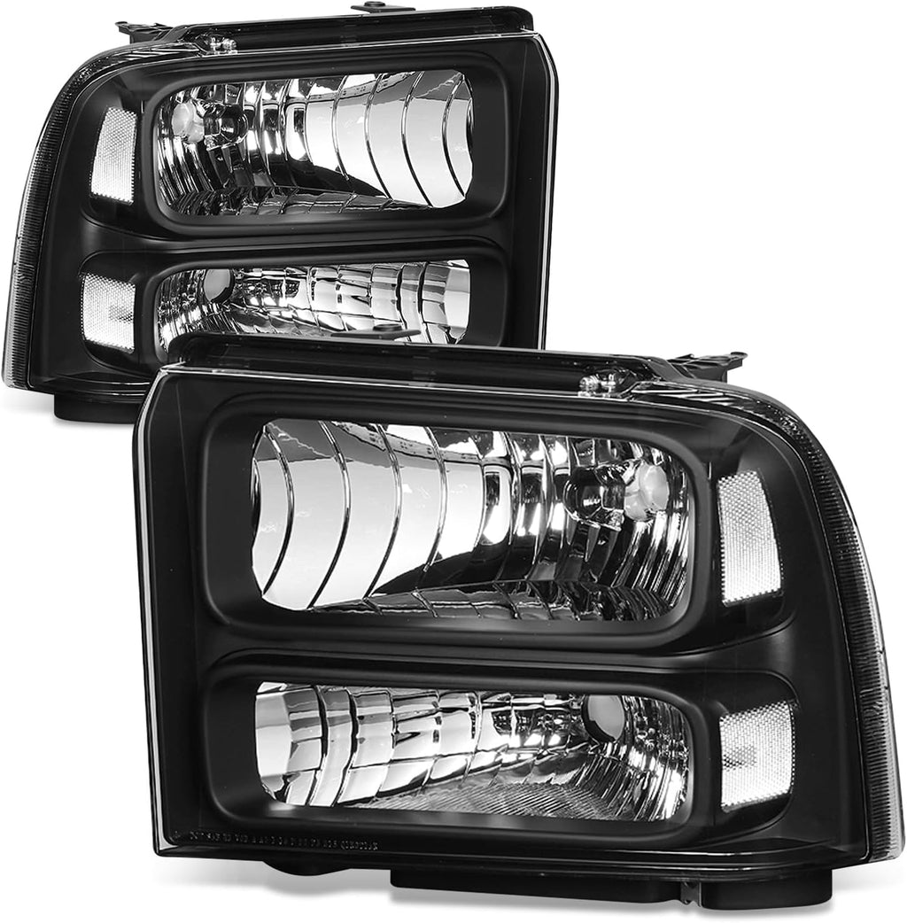 Auto Dynasty Headlights for 2005-2007 Ford F250 F350 F450 F550 Super Duty