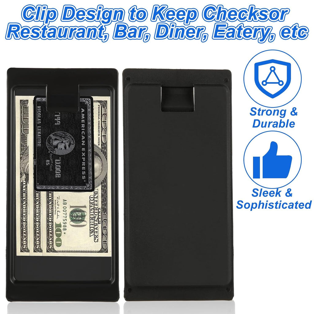 32 Pack Check Presenters for Restaurants, Black Check Holders, Check Presenter Trays, Checks Tip Holder for Receipts