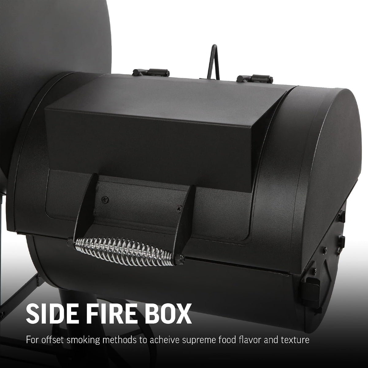 Competition Pro Barrel Grill and Offset Smoker, Includes Side Fire Box for Texas-Style Offset Smoking, Metal Cooking