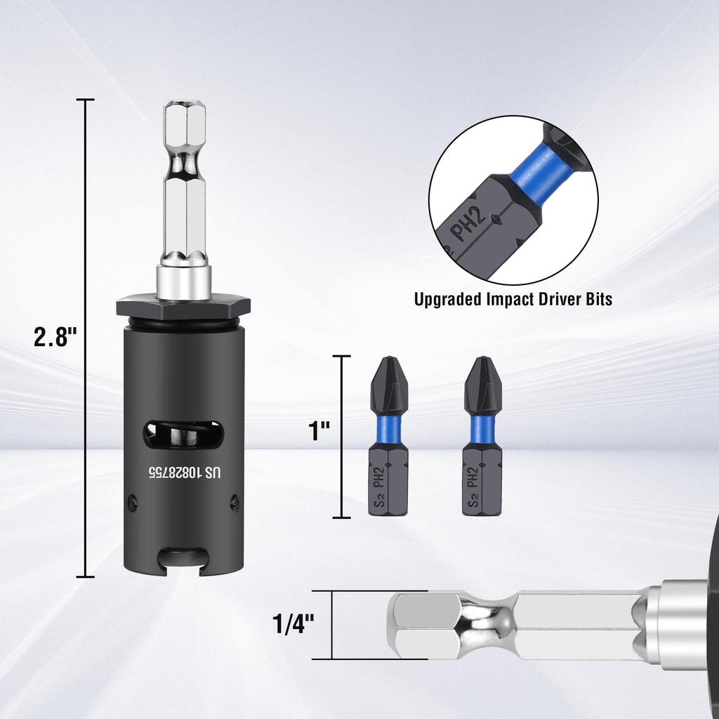 WORKPRO Drywall Screw Setter/Extractor Impact Bit Holder