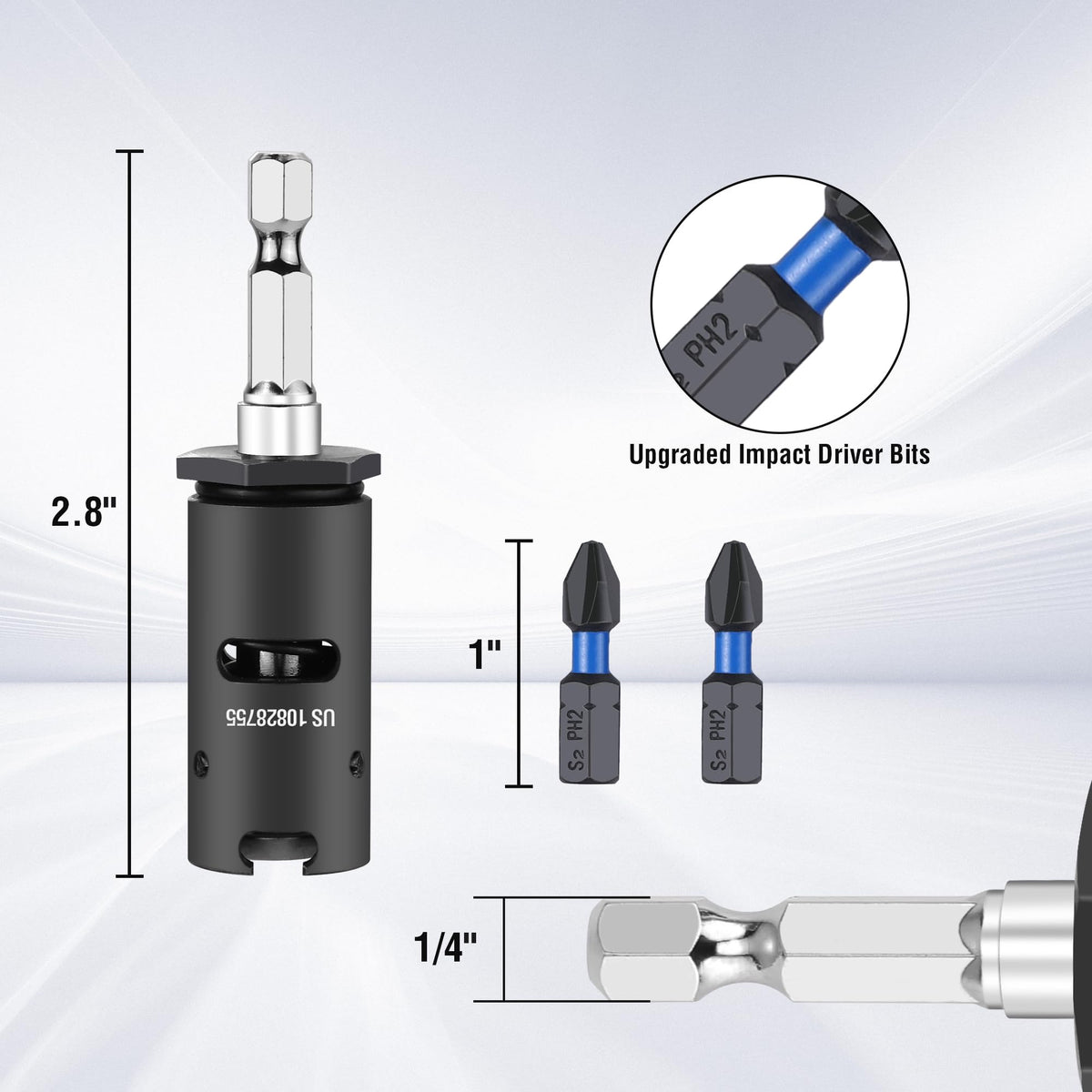 WORKPRO Drywall Screw Setter/Extractor Impact Bit Holder