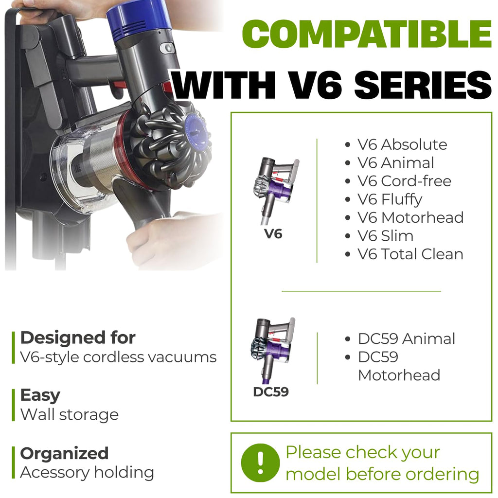 for Dyson V6 Handheld Vacuum Wall Mount Charger Holder Docking Station