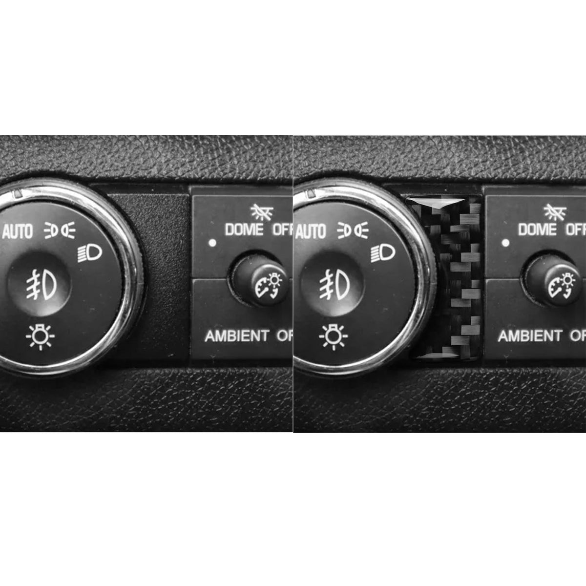 GDFJGD Headlight Knob Trim for Chevrolet/Chevy Traverse 2009-2012 Black