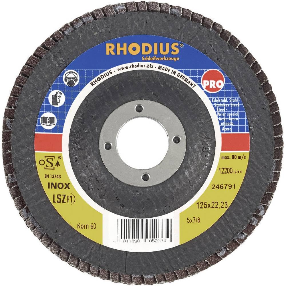 Rhodius 205587 Sheet abrasive disc LSZ F1 diameter 125 mm inner diameter 2.2 cm 1 piece