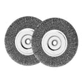 6in Wire Wheel Brush for Bench Grinder, Coarse Crimped Steel-2pcs