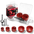KATA 8PCS Hole Saw Kit 1" to 2-1/8" Hole Saw in Case for Wood, PVC, Plywood