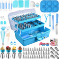 Cake Decorating Tools Supplies Kit: 236pcs Baking Accessories with Storage Case - Piping Bags and Icing Tips Set