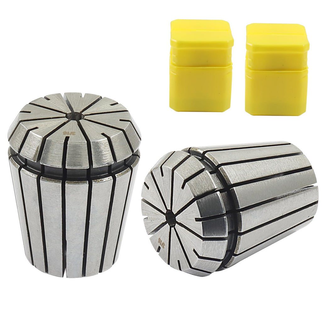 Piutouyar High Precision ER32 Spring Collet Nut Set, 2 Pcs ER32 3/16 Inch