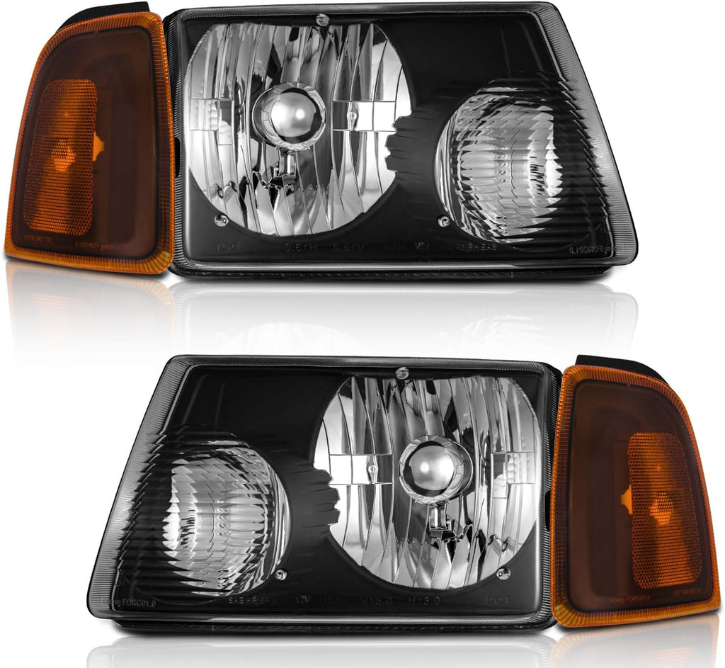 WEELMOTO Headlights for 01-11 Ford Ranger XL/XLT/Edge/Sport/FX4 Level II