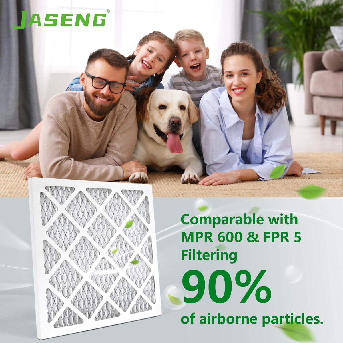10x10x1 MERV 8 Air Filter, 6-Pack for Furnace HVAC