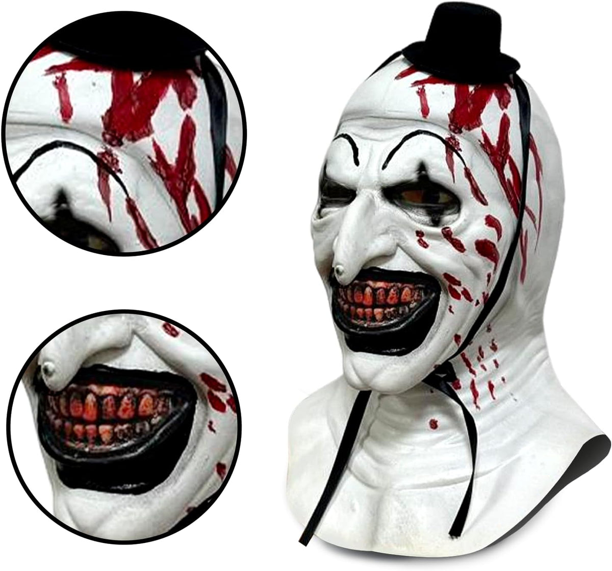 Terrifier Clown Mask Scary Joker Killer Halloween Masks Horror, Adult Scary Killer Clown Joker Halloween Costume