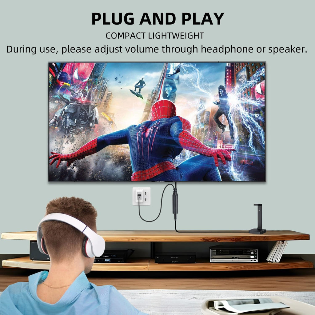 192KHz DAC Optical to 6.35mm TRS Stereo Converter,Optical Audio Cable to 1/4" AUX Cable Adapter,Digital to Analog