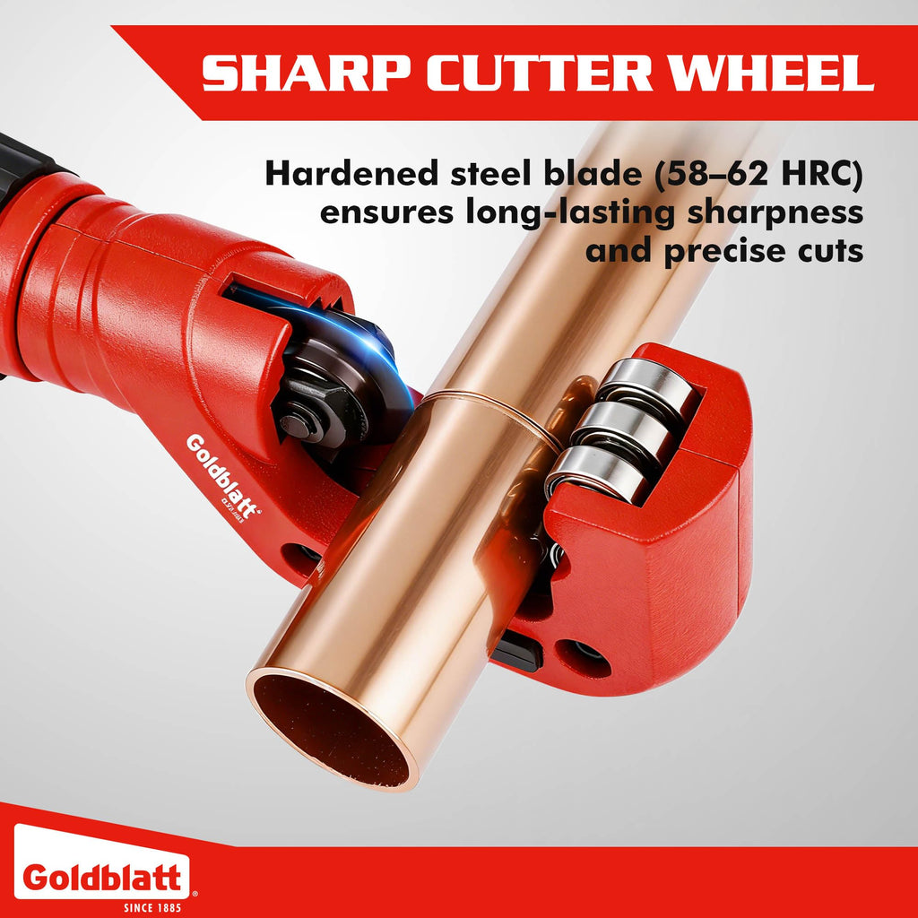 Goldblatt CSST Tubing Cutter, 1/8–1-1/4" Copper Pipe Cutter, Conduit Cutter