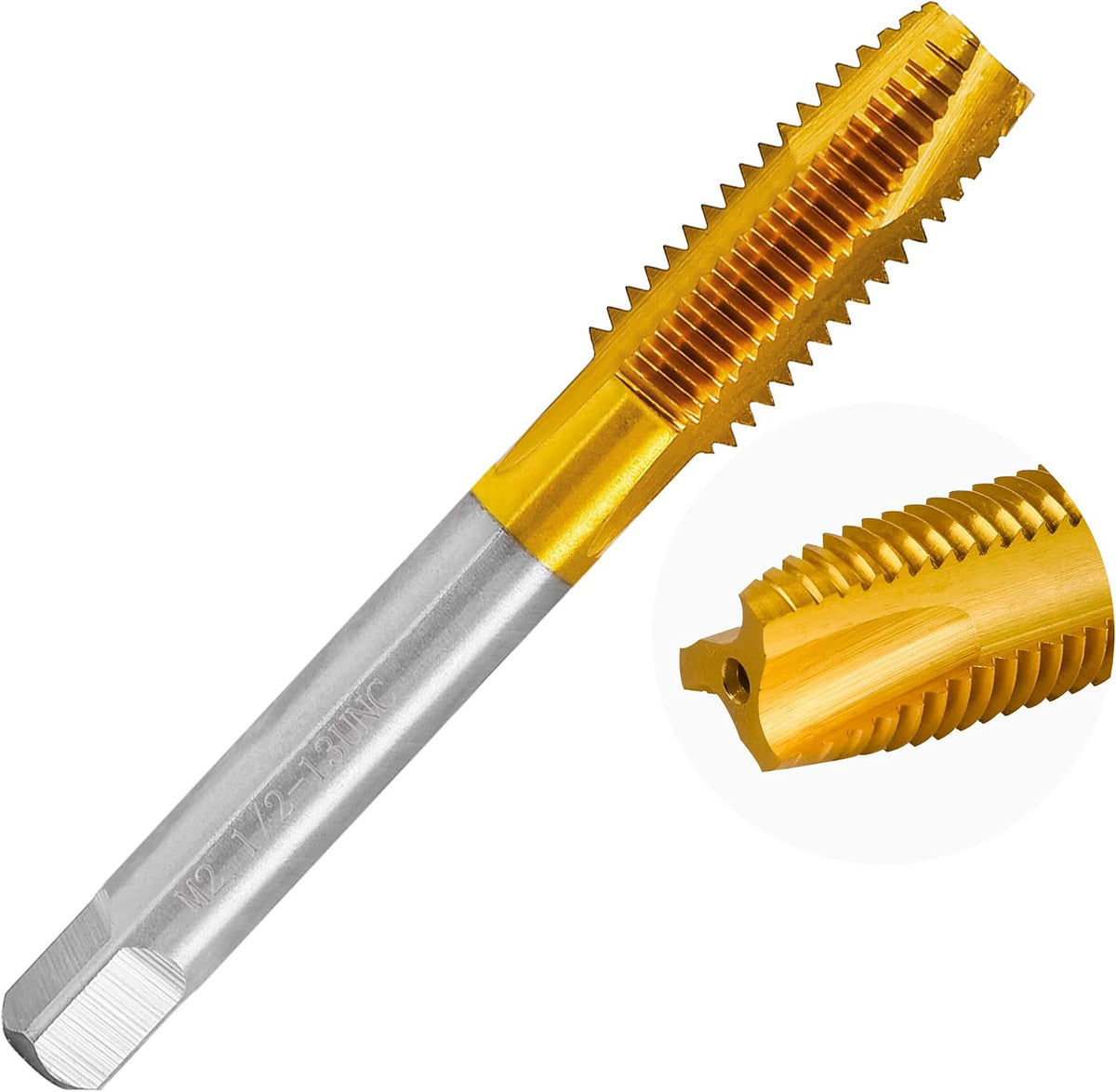1/2"-13 UNC Spiral Point Thread Tap for Stainless Steel and Metal