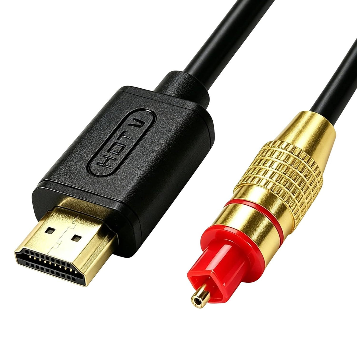 HDMI to Optical Audio Adapter 192kHz Optical to HDMI Converter Support PCM 2.0 No Lag HDMI ARC O'ptical Cable for