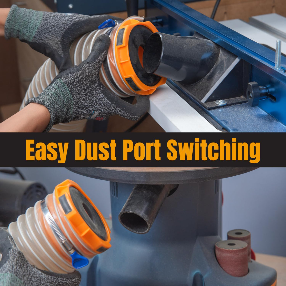 POWERTEC Quick Connect Dust Port Adapter for 4" Dust Hose (70354)