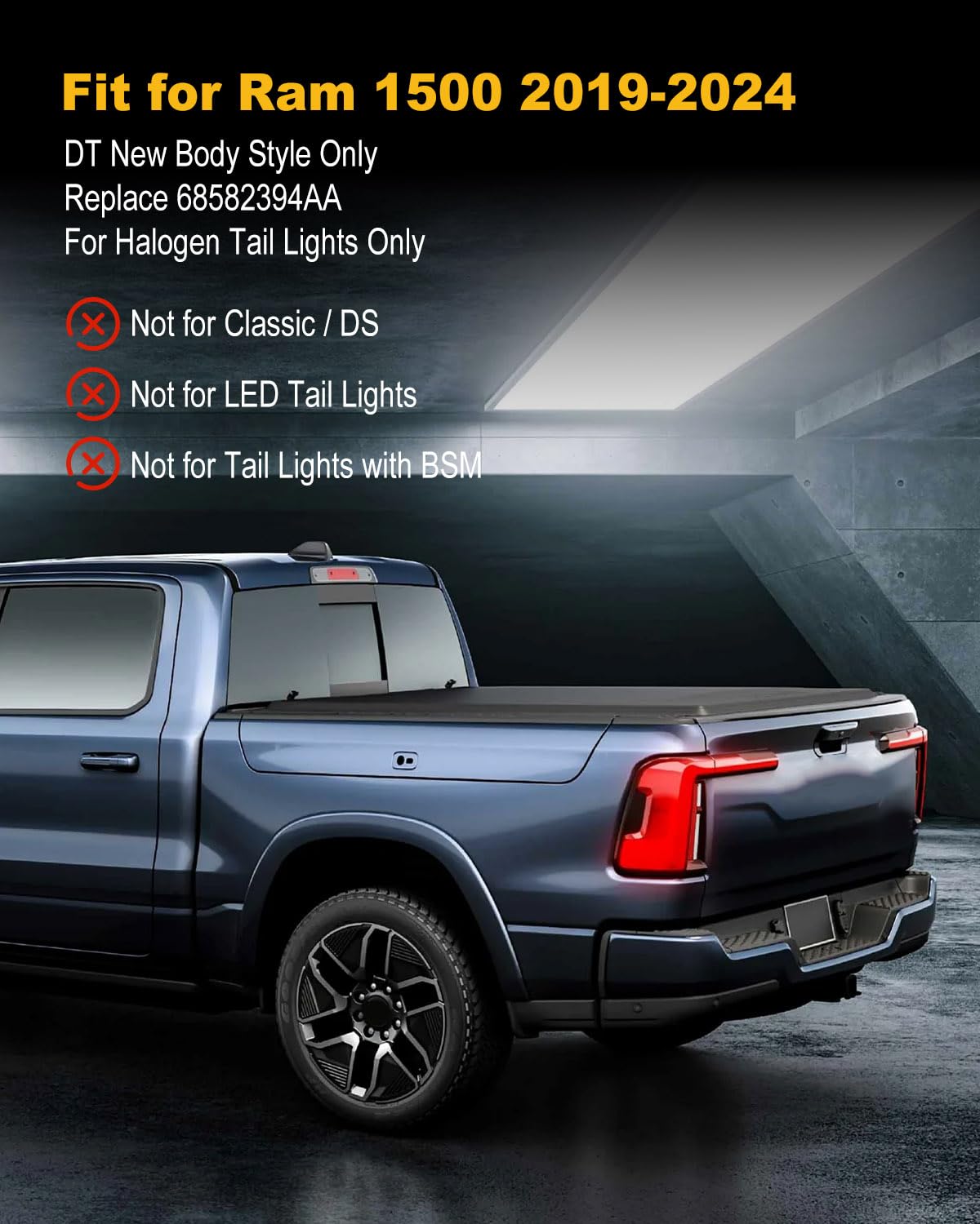 Tail Light Wiring Harness Replace 68582394AA Fit for Ram 1500 2019-2024