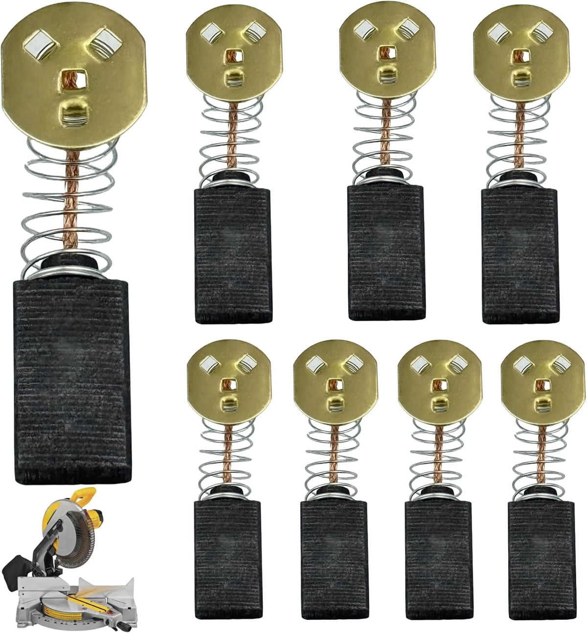 8 Pack 145323-06 Carbon Brushes Compatible with Black & Decker