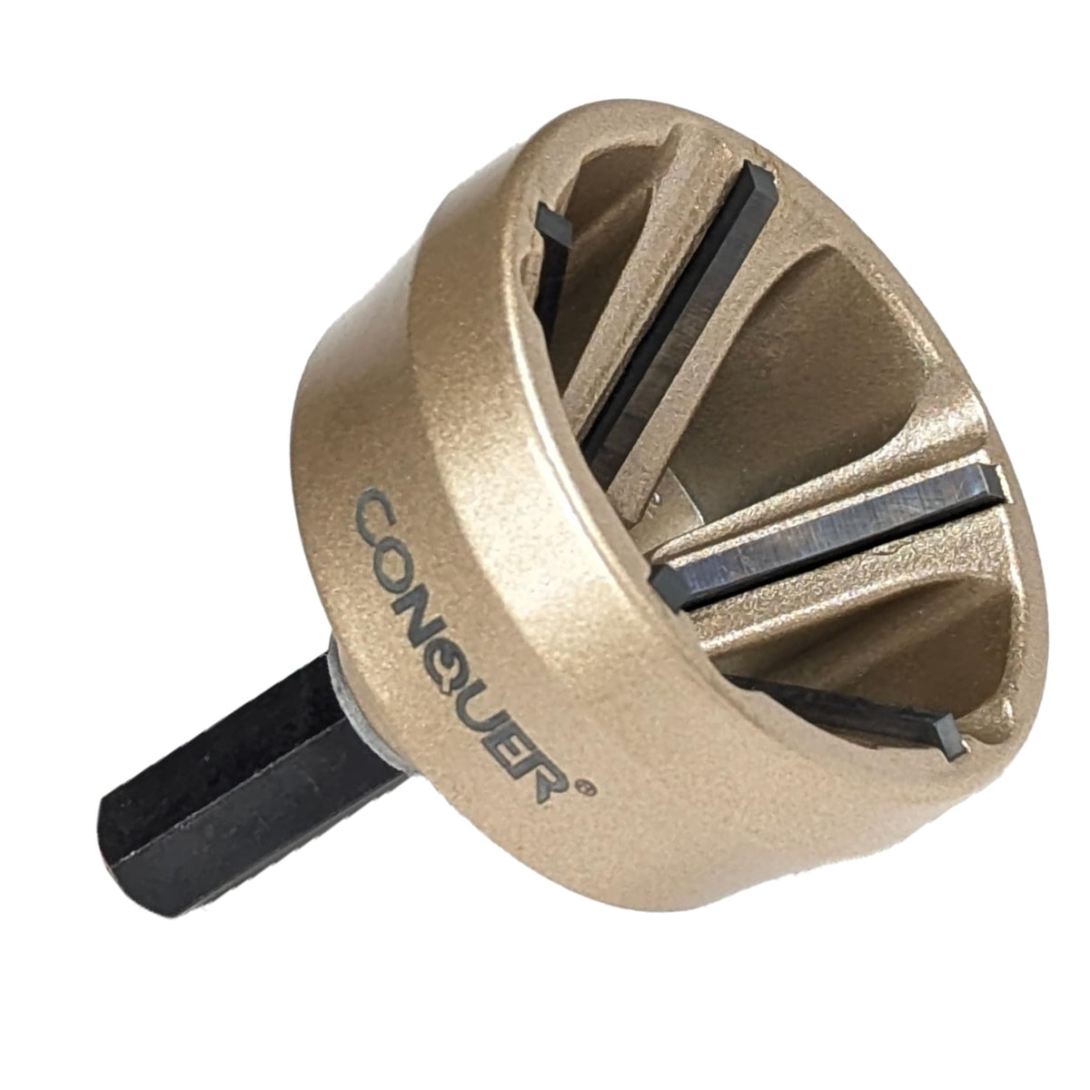 CONQUER Deburring External Chamfer Tool, Tungsten Blade, Fits 1/2"-1 3/8"