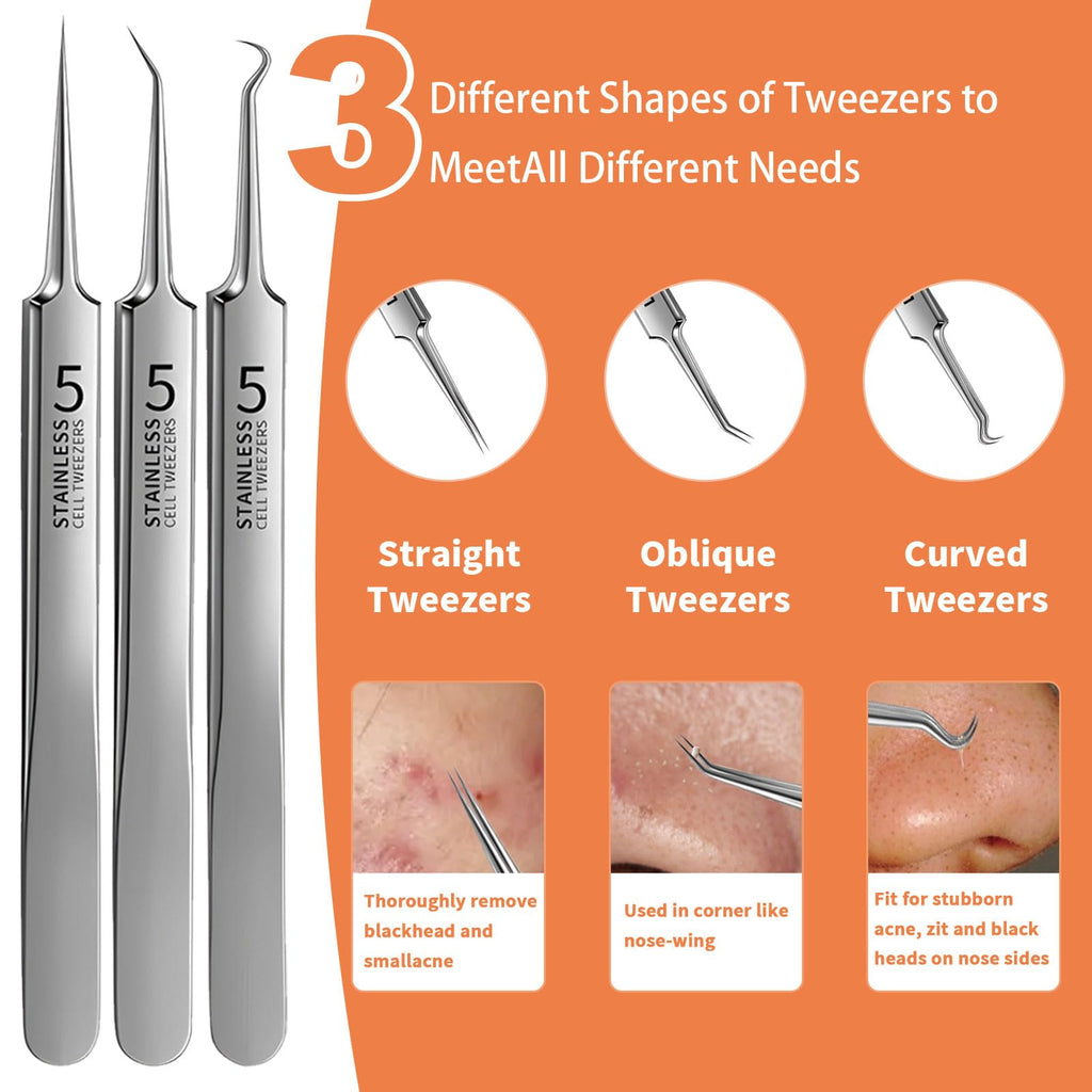 2026 Professional Pimple Popper Tool Kit, 20 PCS Blackhead Remover Tools，Blackhead Remover Comedone Extractor Tools