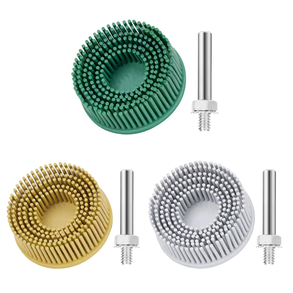 Sissatthai 3Pcs Bristle Disc 2 Inch Gasket Remover Wheel Tool Attachments