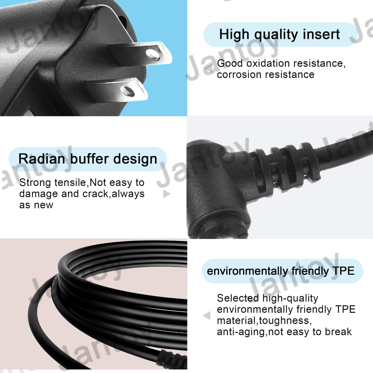 Jantoy AC Charger for Ryobi Cordless Screwdriver Models HP44L HP34L Circle tip Input